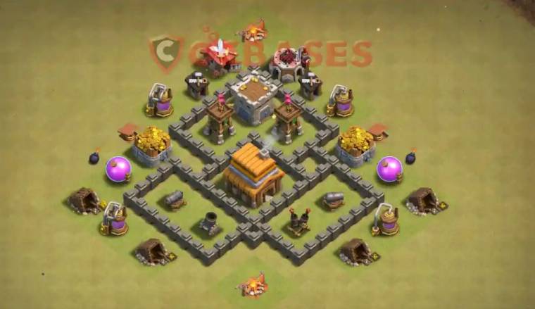 Town Hall 4 War Layout Link Download