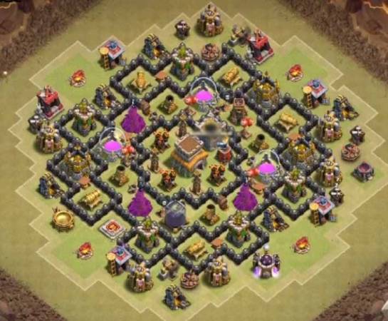 Anti Dragon Town Hall 8 War Base