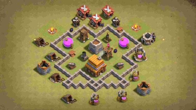 Best Clash Of Clans Town Hall 4 War Base Layout Link