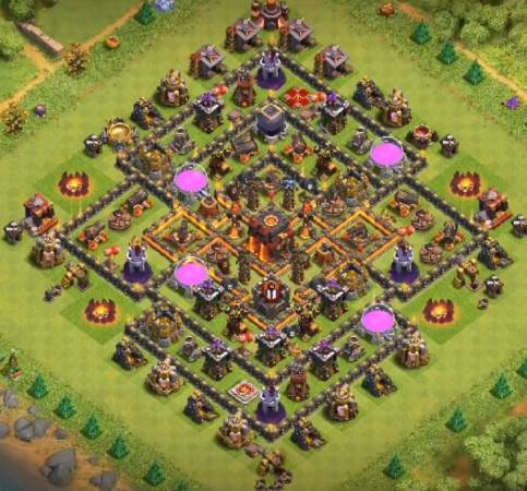 Best TH10 Base Hybrid Anti Valkyrie Link
