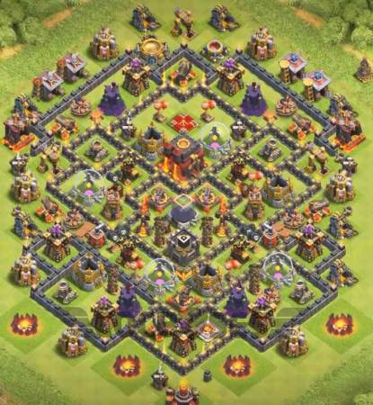 Best TH10 Base Hybrid Anti Valkyrie