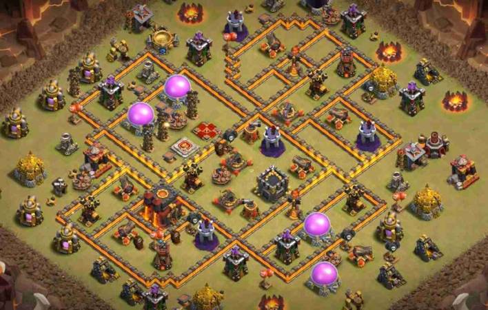 Best TH10 War Base With Bomb Tower