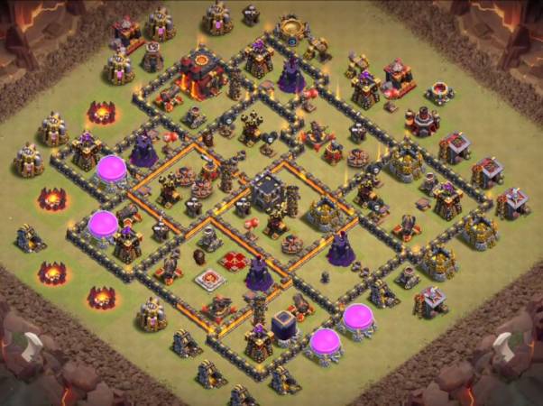 Best TH9 War Base Anti Valkyrie