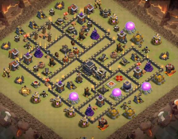 Best TH9 War Base Anti 3 Stars