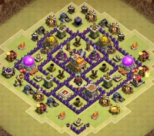 Best Town Hall 7 War Base Anti Dragon