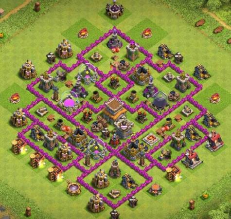 Best Town Hall 8 Hybrid Base Link With Bomb Tower