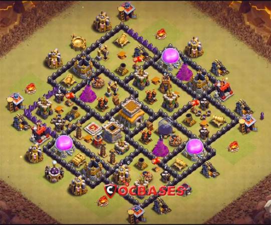 Best Town Hall 8 War Base Anti Dragon