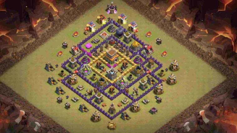 Best Town Hall 8 War Base Anti Dragon