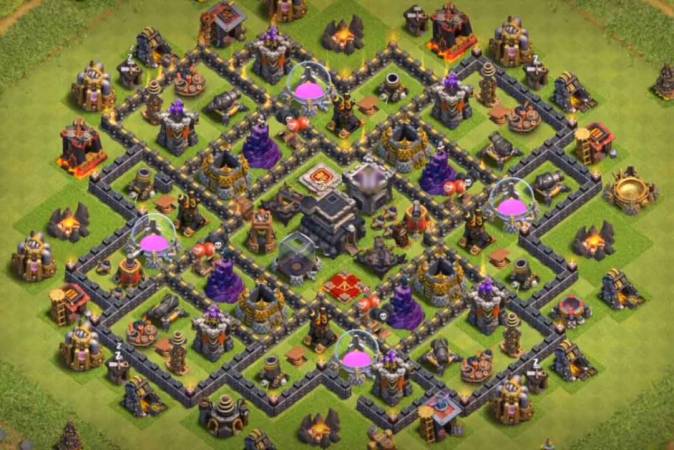 Best Town Hall 9 Defense Base With Bomb Tower