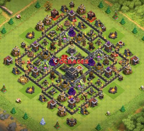 Best Town Hall 9 Hybrid Base