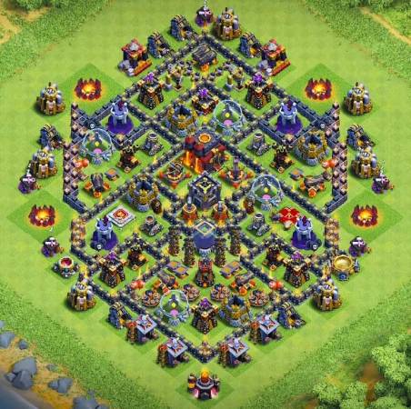 Best Town Hall 9 Trophy Base Layout