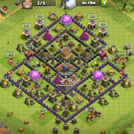 Clan Castle Centered Town Hall 8 Hybrid Layout Link