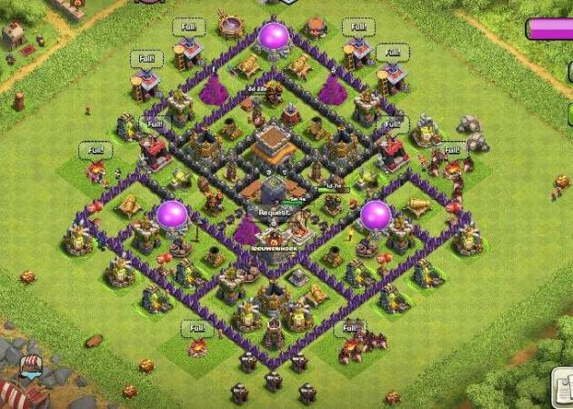 Clan Castle Centralized Level 8 Loot Protection Layout