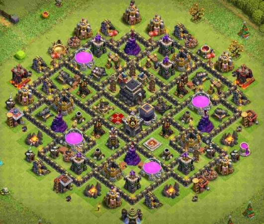 Clan Castle Centralized Level 9 Loot Protection Layout