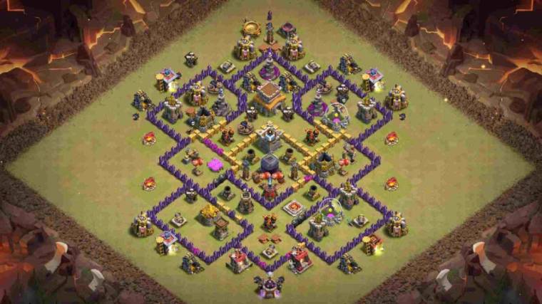 Clash Of CClans Town Hall 8 War Base Anti Govalk And Dragons