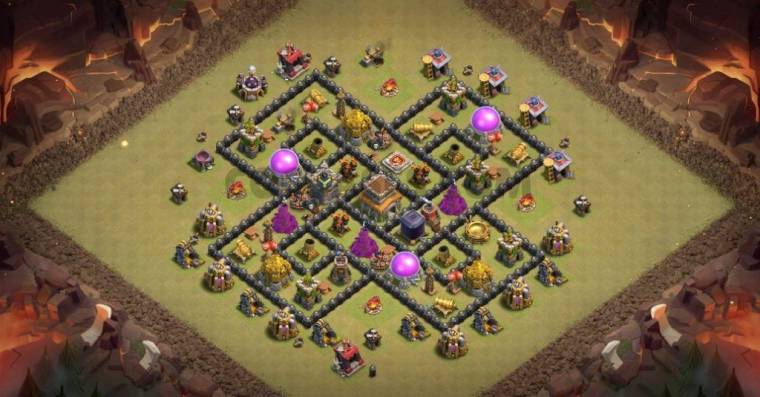 Clash Of Clans Anti 3 Stars Design Town Hall 08 Trophy