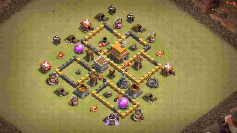 Clash Of Clans Base TH5 Defense