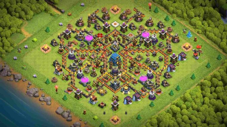 Clash Of Clans Level 12 Defense Layout Design
