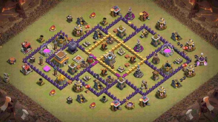 Clash Of Clans Level 8 War Base Design