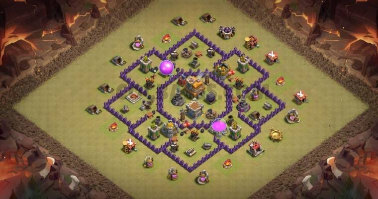 Clash Of Clans TH07 Hybrid Base Link