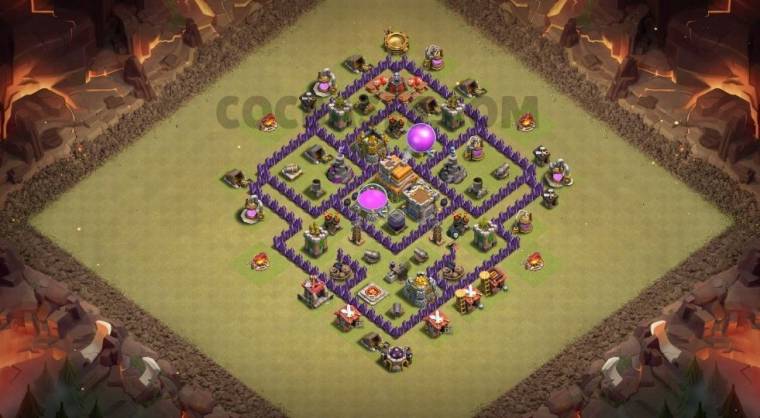 Clash Of Clans TH07 Hybrid Base