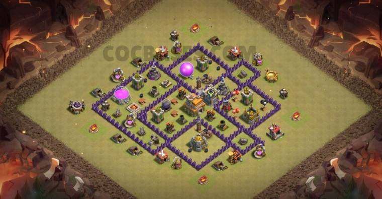 Clash Of Clans TH07 Hybrid Layout Link