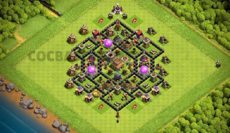 Clash Of Clans TH08 Hybrid Base