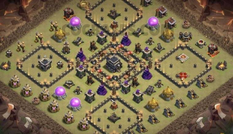 Clash Of Clans TH09 Trophy Layout Link