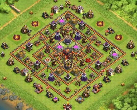 Clash Of Clans TH10 Trophy Base 275 Walls Link