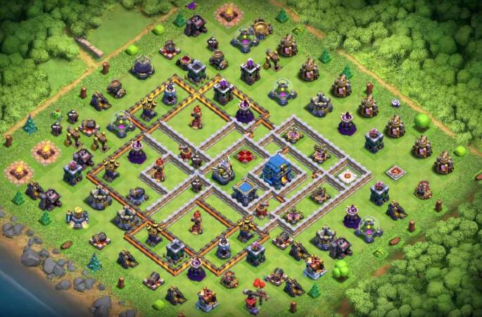 Clash Of Clans TH12 Trophy Base Copy Link