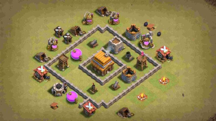 Clash Of Clans TH4 War Layout Link