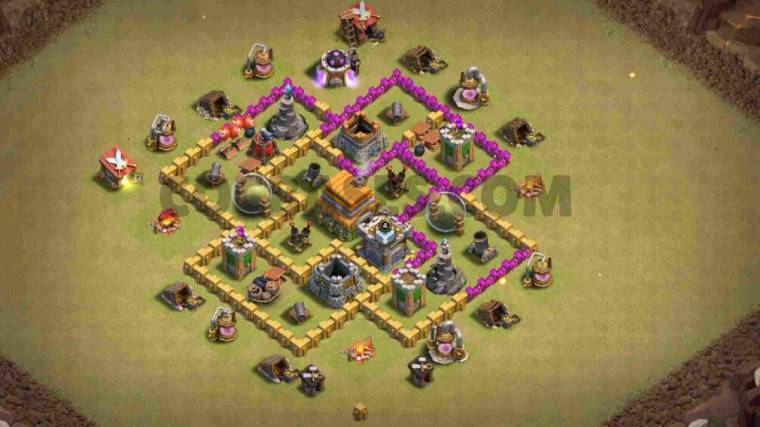 Clash Of Clans TH6 Hybrid Base Link
