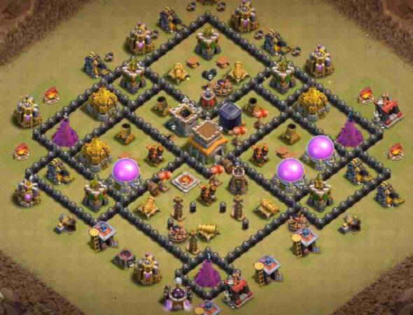 Clash Of Clans TH8 Home War Base Link