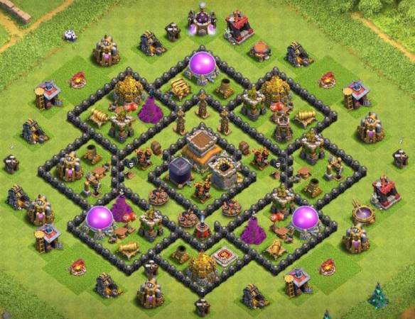 Clash Of Clans TH8 Hybrid Design Link Download