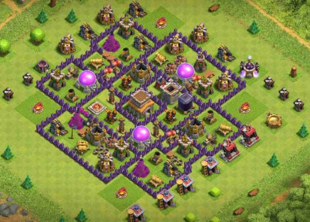 Clash Of Clans TH8 Trophy Base Link With Bomb Tower