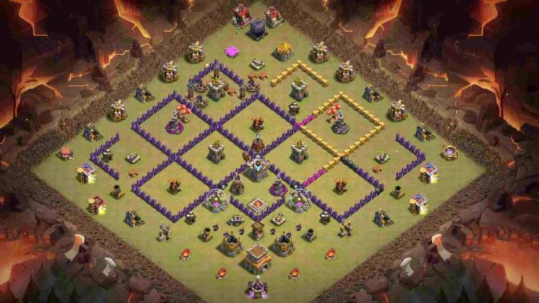 Clash Of Clans TH8 War Base Anti 3 Stars