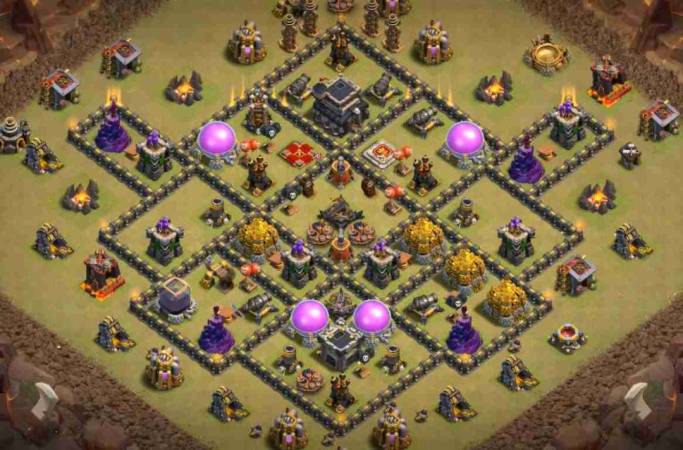 Clash Of Clans TH9 Home War Base Link