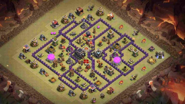 Clash Of Clans TH9 War Base Anti 3 Stars