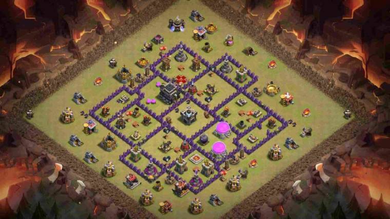 Clash Of Clans TH9 War Layout