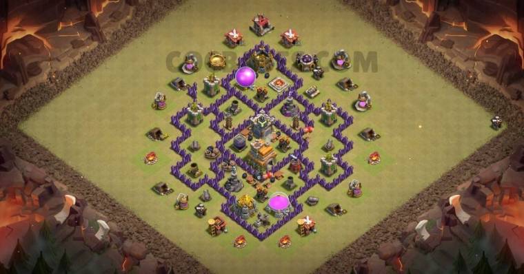 Clash Of Clans Town Hall 07 Hybrid Base Layout