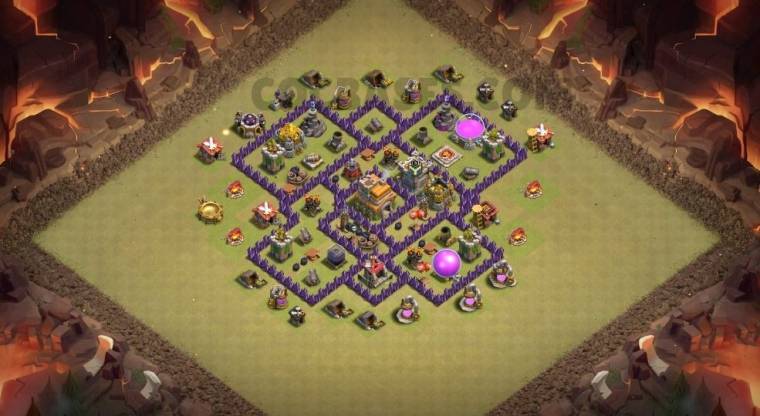 Clash Of Clans Town Hall 07 Hybrid Base