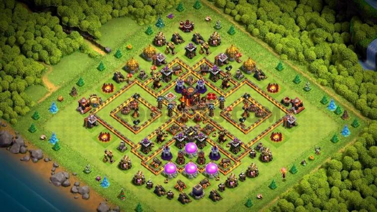 Clash Of Clans Town Hall 10 Trophy Base Layout