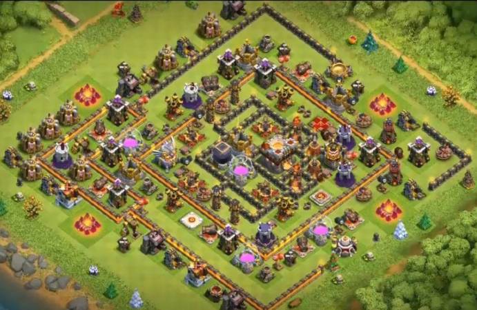 Clash Of Clans Town Hall 11 Hybrid Base Map Link