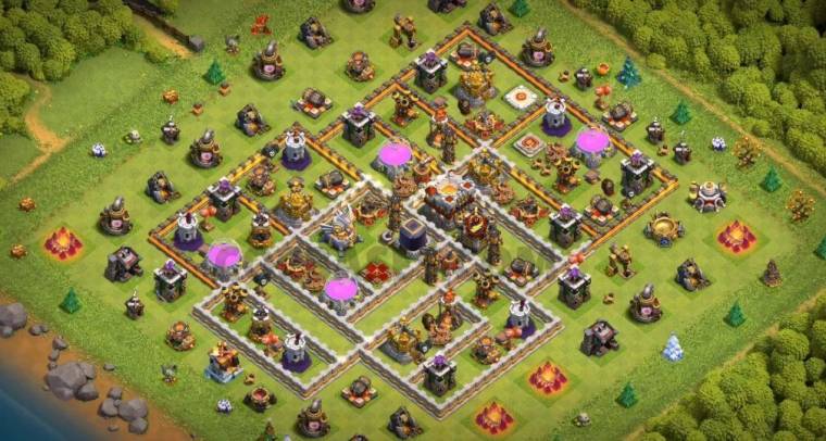 Clash Of Clans Town Hall 11 Hybrid Base