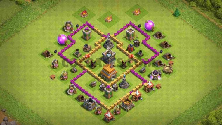 Clash Of Clans Town Hall 6 Trophy Design Link