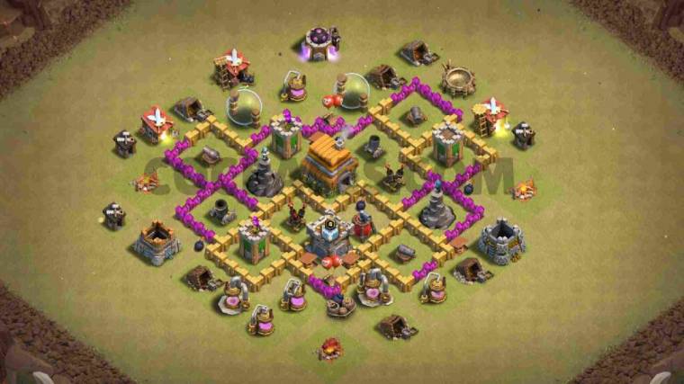Clash Of Clans Town Hall 6 War Base With Links