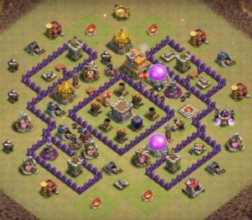 Clash Of Clans Town Hall 7 War Base Anti Dragon Copy Link