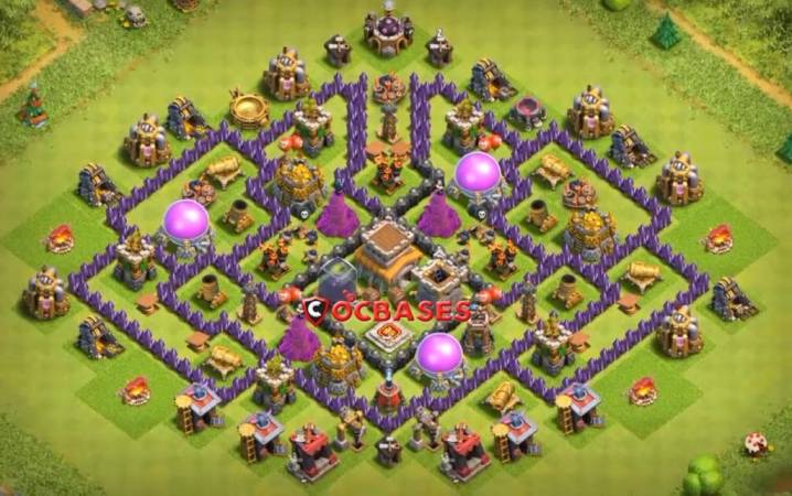 Clash Of Clans Town Hall 8 Defense Base Design