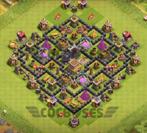 Clash Of Clans Town Hall 8 Defense Base