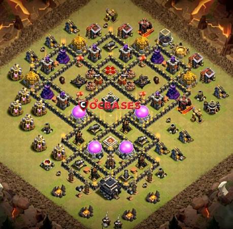 Clash Of Clans Town Hall 9 Anti 3 Star War Base